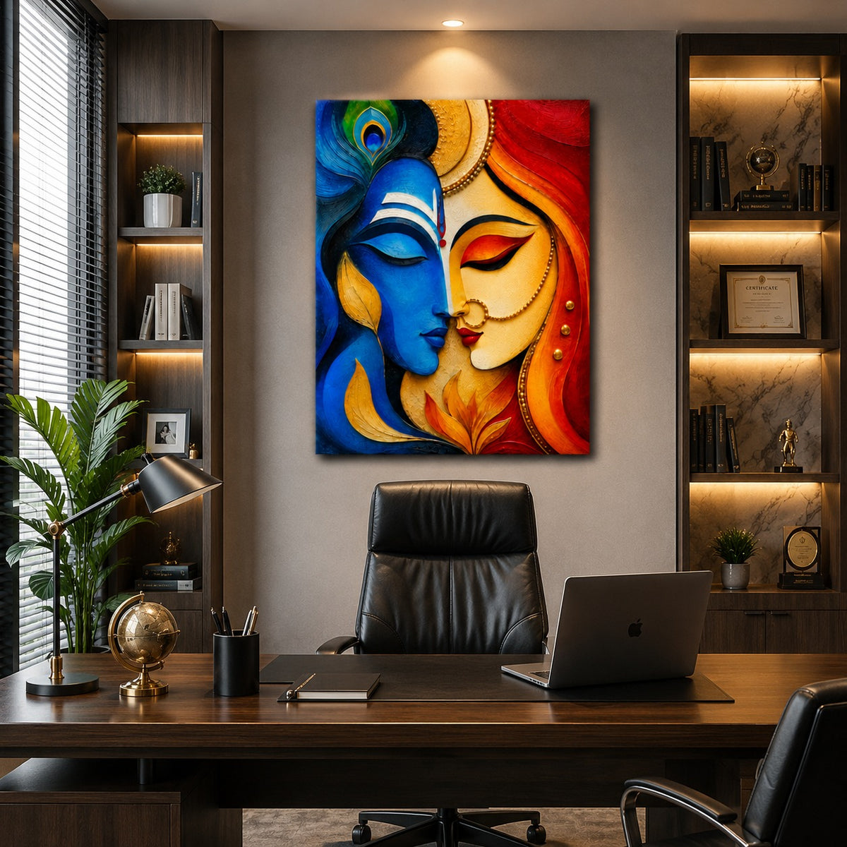 Decor Daddy Radha Krishna Canvas Wall Painting | Premium Divine Couple Wall Art for Living Room, Bedroom, Home Temple & Office