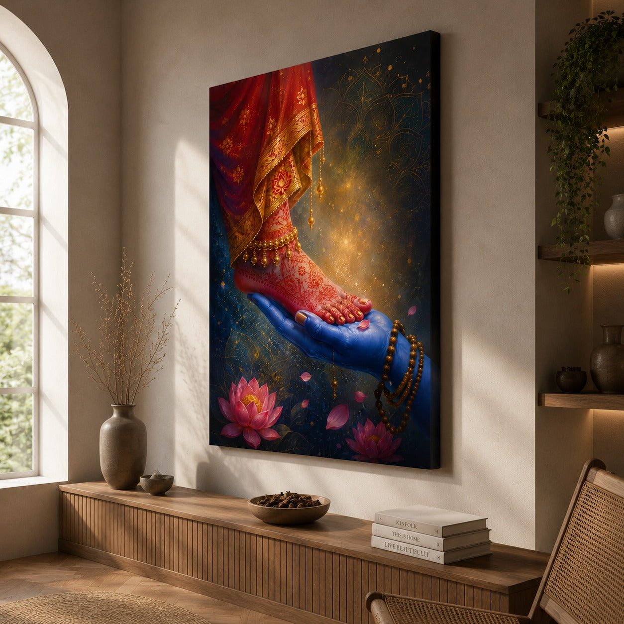 Divine Union – Mahadev & Maa Parvati Sacred Love Canvas Painting