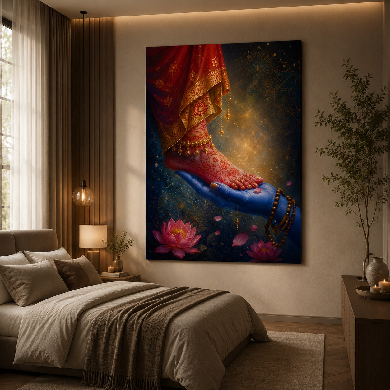 Divine Union – Mahadev & Maa Parvati Sacred Love Canvas Painting