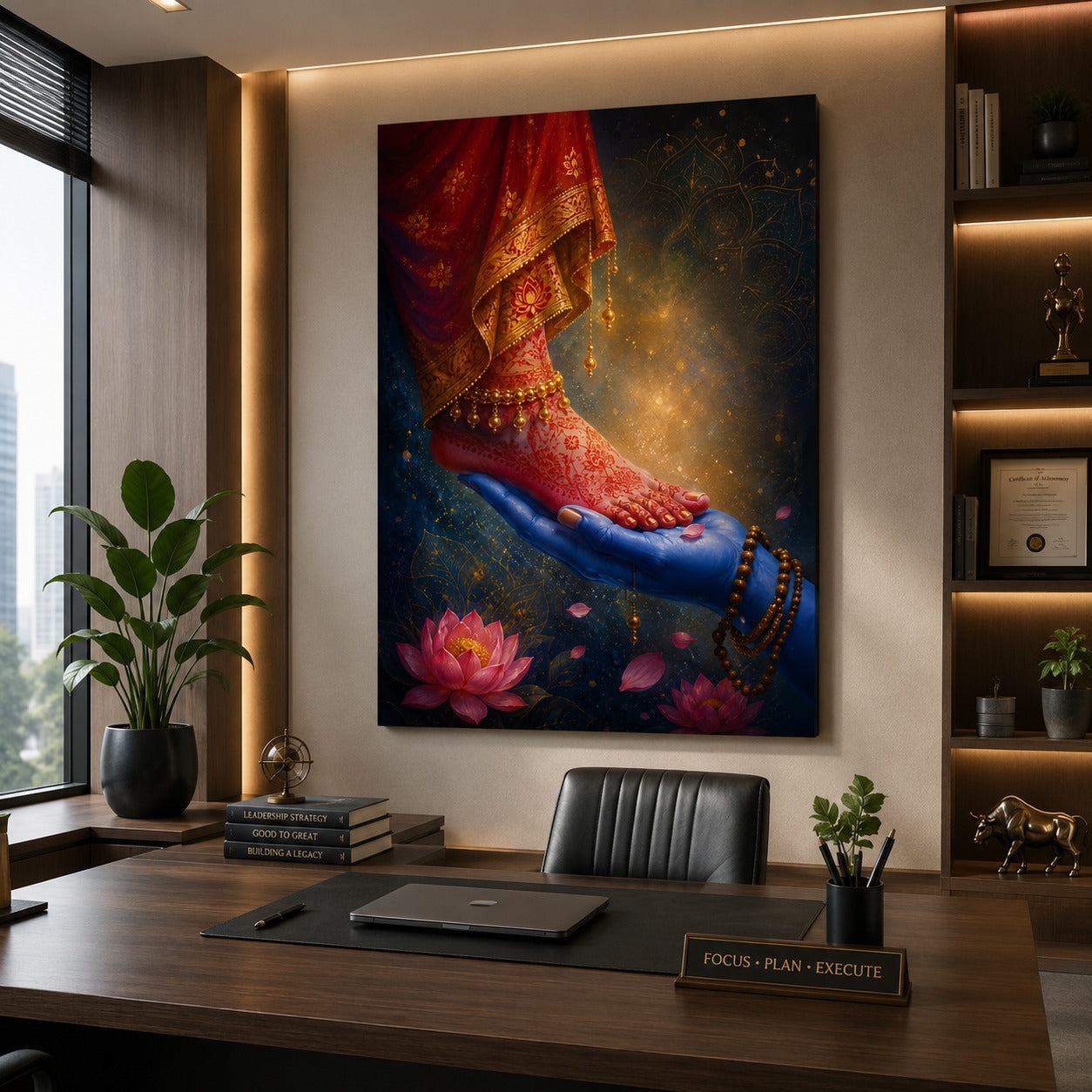 Divine Union – Mahadev & Maa Parvati Sacred Love Canvas Painting