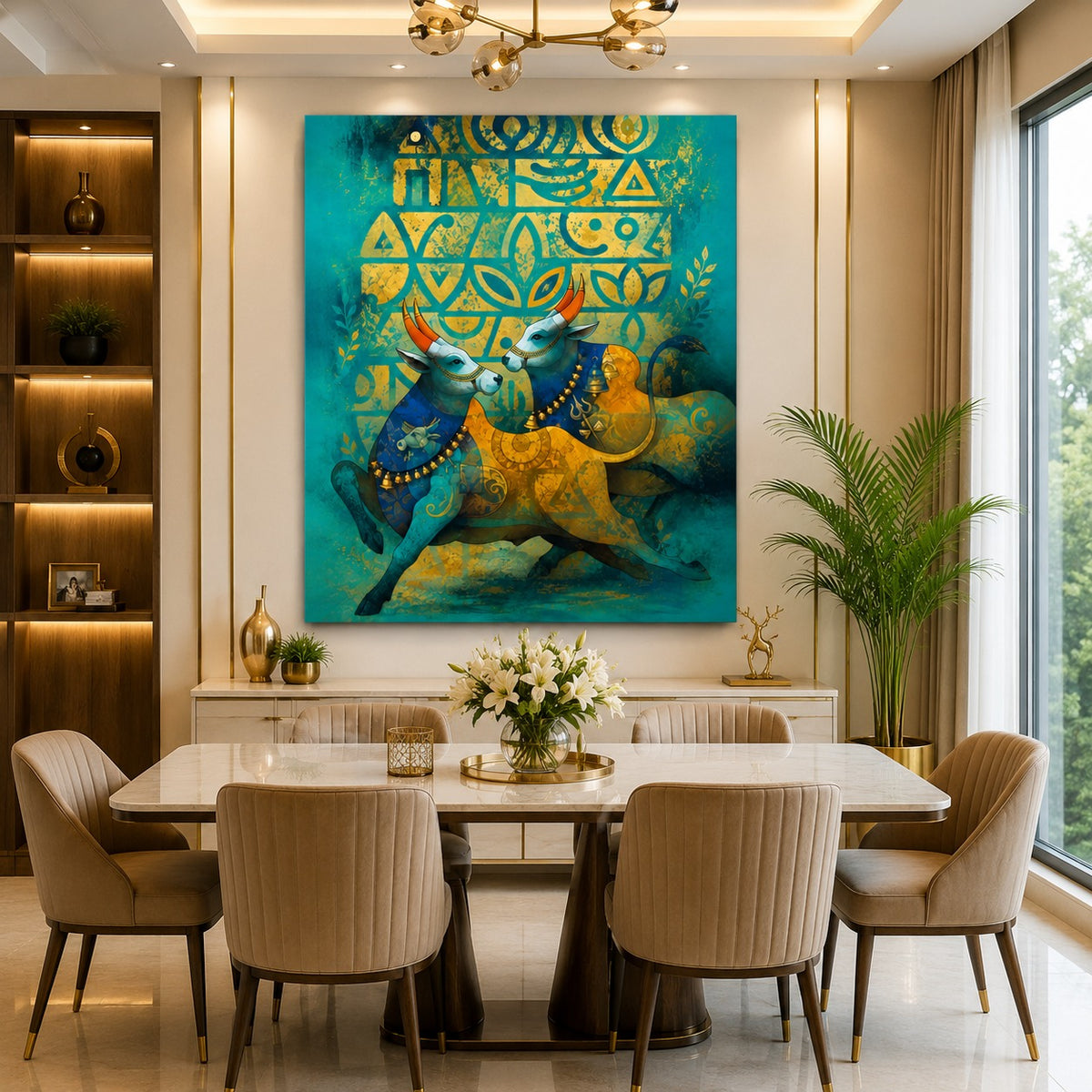 Burning Wisdom, Tranquil Heart Canvas Wall Art Black Frame Painting