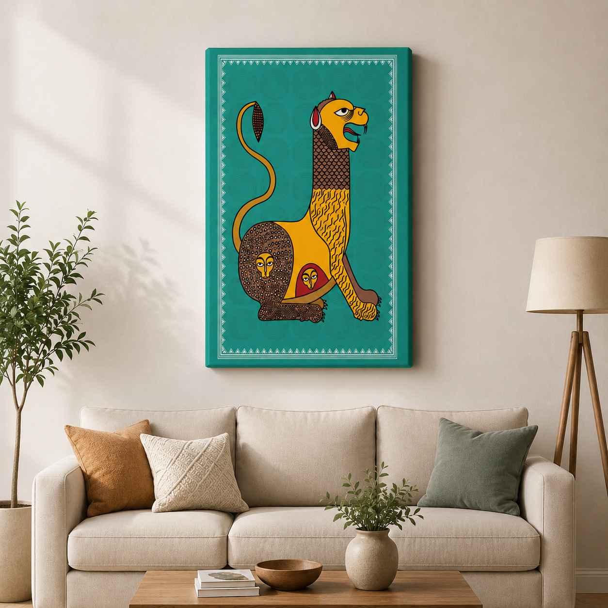 Rhythms of the Tribe Canvas Wall Art Stretched Frame Painting